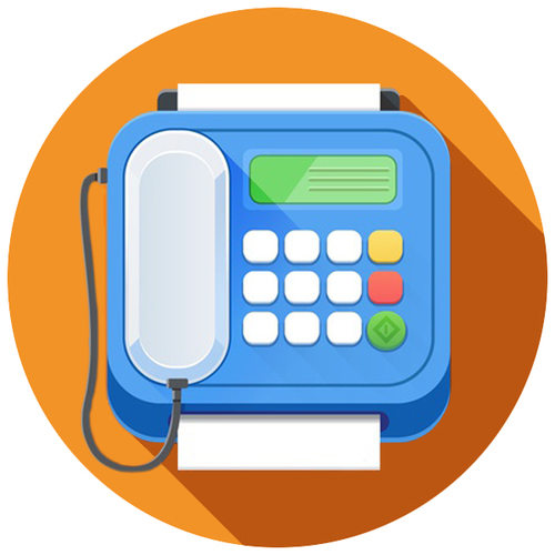 Fax Machine Cover Art Blurred Background