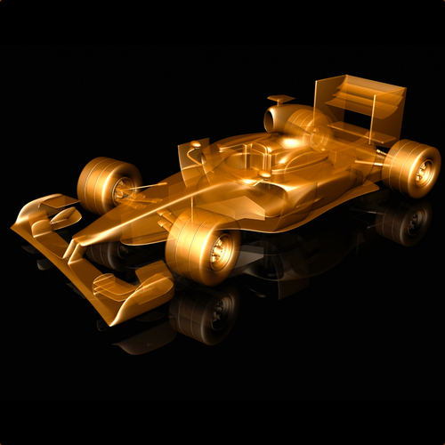 Race Car Cover Art Blurred Background