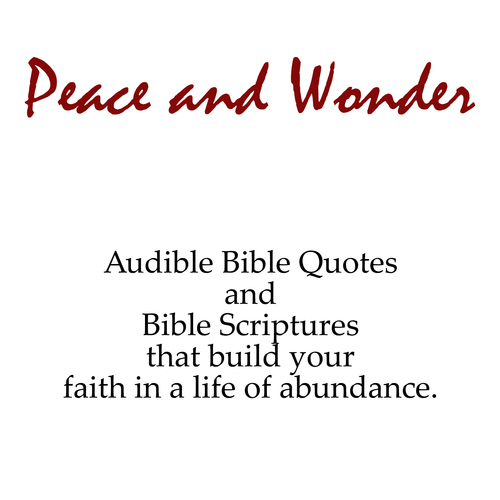 Peace and Wonder (Audible Bible Quotes and Bible Scriptures That Build Your Faith in a Life of Abundance) Cover Art Blurred Background