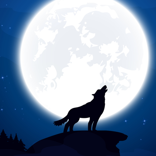 Wolf Pack (Wolf Howl) Cover Art Blurred Background