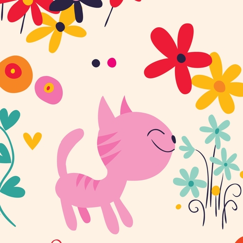 Cute Cat (Kitten Purr) Cover Art Blurred Background