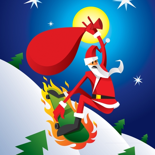 Santa Ho Ho Ho (Christmas Ringer) Cover Art Blurred Background