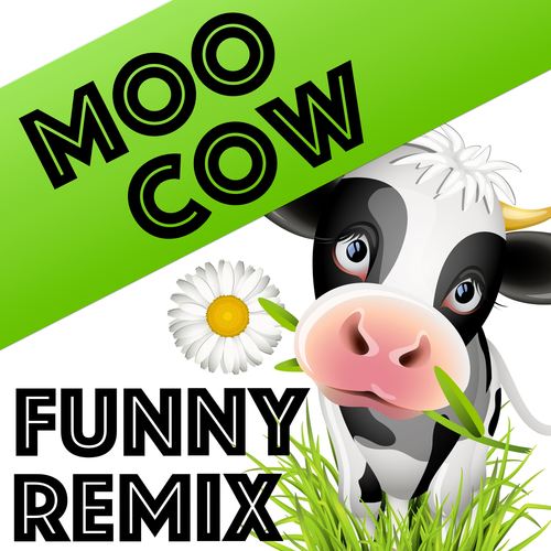 Moo Cow (Funny Remix) Cover Art Blurred Background