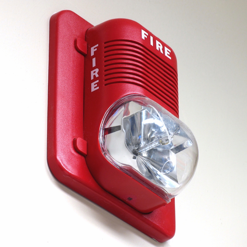 Old School Fire Alarm (Digital Fire Alarm) Cover Art Blurred Background