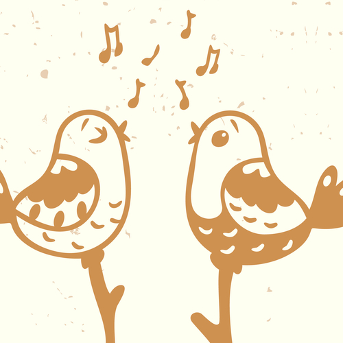 Birds Singing (Bird Chirping) Cover Art Blurred Background