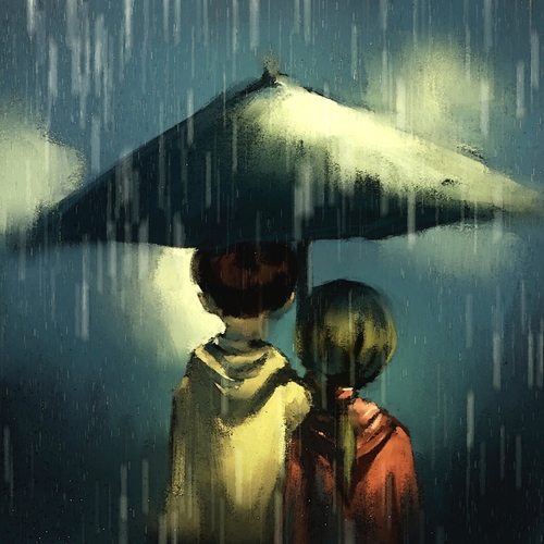 Rain Sounds Cover Art Blurred Background