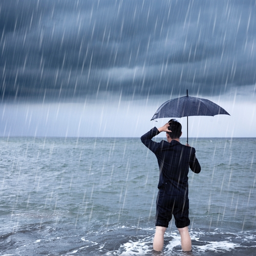 Rain Chimes (Ocean & Seagulls) Cover Art Blurred Background