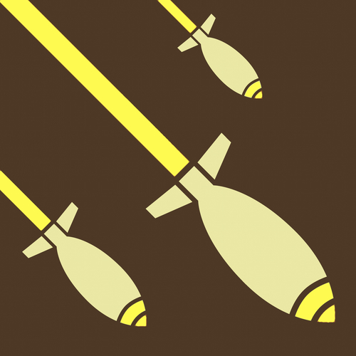 Bombs Dropping (Incoming Explosion) Cover Art Blurred Background