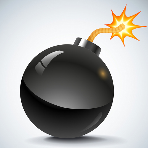 Video Game Bombs (Old School Bomb Drop) Cover Art Blurred Background