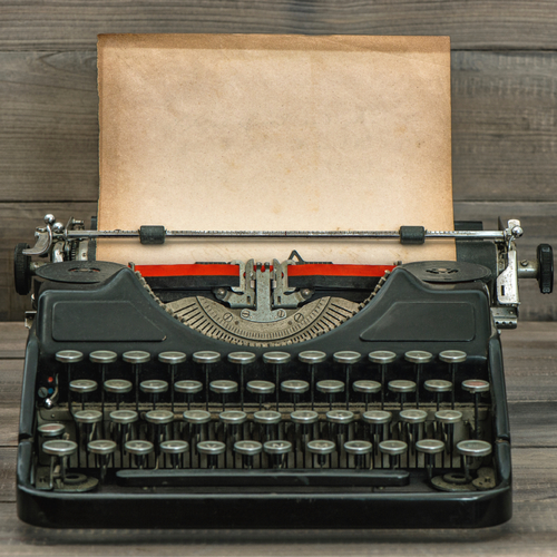 Typewriter Cover Art Blurred Background
