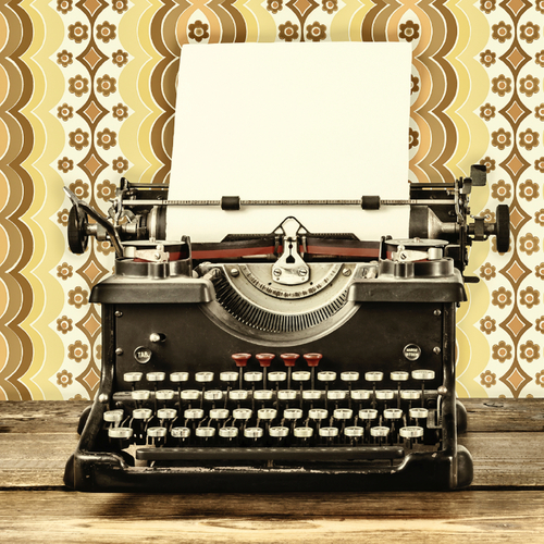Type Writer (Typewriter) Cover Art Blurred Background