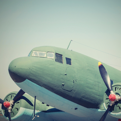 Old School Airplane (Airplanes in the Sky) Cover Art Blurred Background