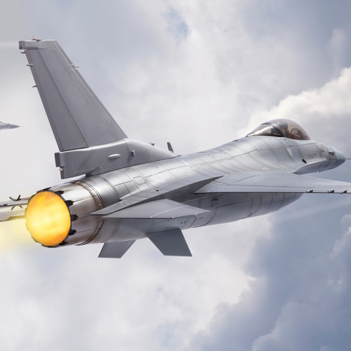 Fighter Jet (Air Force) Cover Art Blurred Background