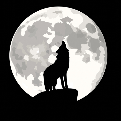 Howling Wolf (Wolf Howl) Cover Art Blurred Background