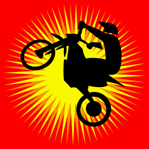 Dirt Bike Cover Art Blurred Background