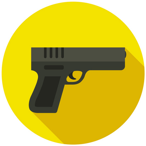 Gun Cocking and Firing Cover Art Blurred Background