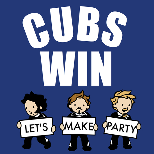 Cubs Win / Let's Make Party Cover Art Blurred Background