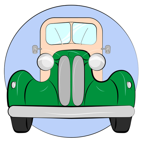 Old Car Horn Cover Art Blurred Background