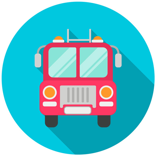 Fire Truck Cover Art Blurred Background