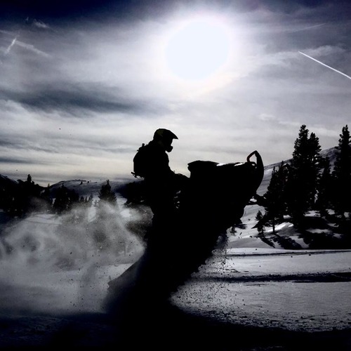 Snowmobile Braap Cover Art Blurred Background
