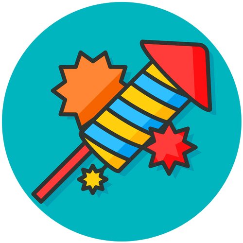 Fireworks Cover Art Blurred Background