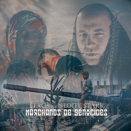 Marchands de génocides Cover Art Blurred Background