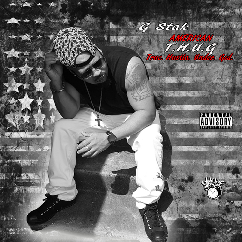 American T.H.U.G. (True.Hustla.Under.God) Cover Art Blurred Background