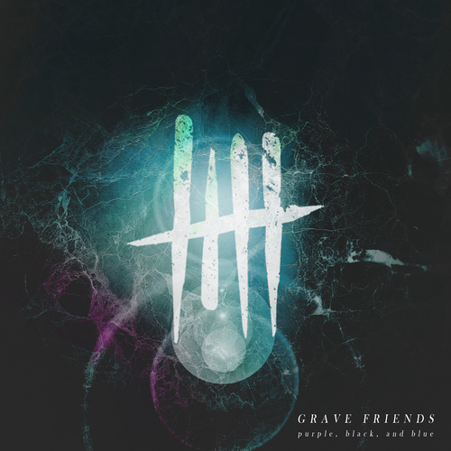 Purple, Black, and Blue. Cover Art Blurred Background