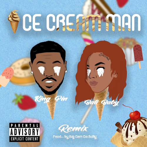 Ice Cream Man (Remix) Cover Art Blurred Background