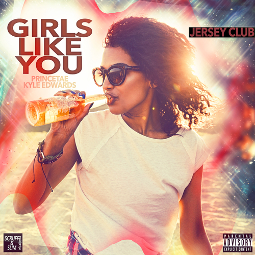 Girls Like You (Jersey Club) Cover Art Blurred Background