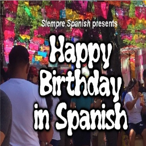 Happy Birthday in Spanish Cover Art Blurred Background