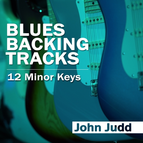 Blues Backing Tracks: 12 Minor Keys Cover Art Blurred Background