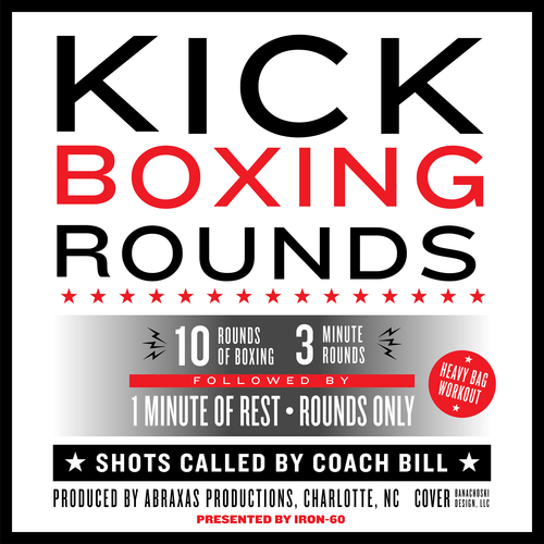 Kick Boxing Rounds, 10 Rounds of Boxing, 3 Minute Rounds, Followed by 1 Minute of Rest, Rounds Only, Heavy Bag Workout, Shot Called by Coach Bill Cover Art Blurred Background