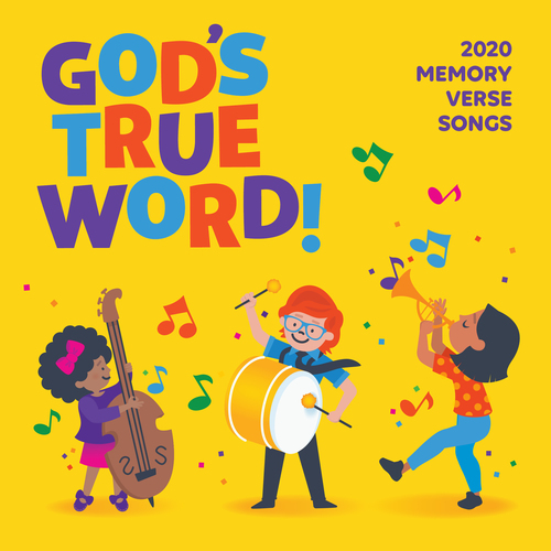 God's True Word: 2020 Memory Verse Songs Cover Art Blurred Background