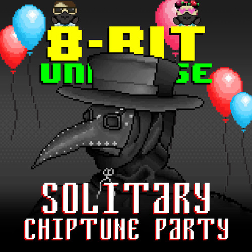 Solitary Chiptune Party Cover Art Blurred Background