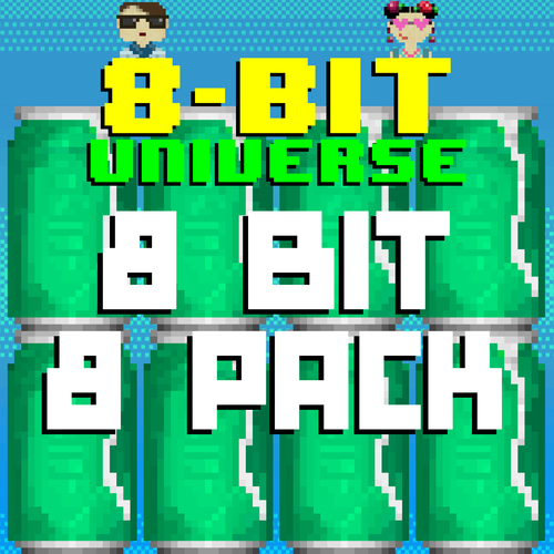 8 Bit 8 Pack Cover Art Blurred Background