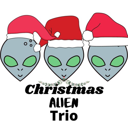 Christmas Alien Trio Cover Art Blurred Background