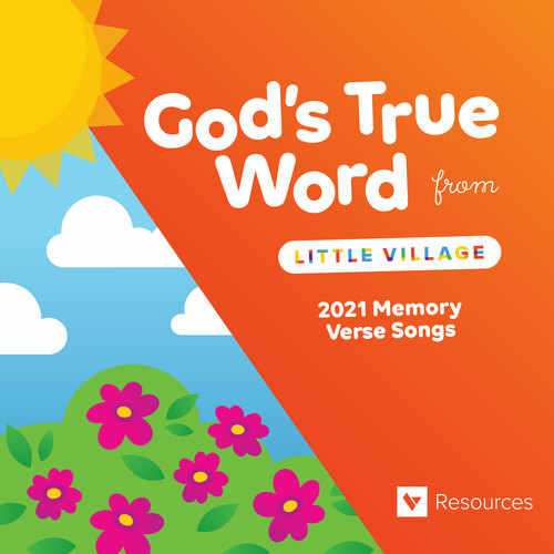God's True Word: 2021 Memory Verse Songs Cover Art Blurred Background