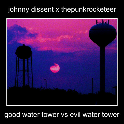 Good Water Tower vs Evil Water Tower Cover Art Blurred Background