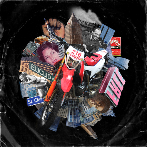 In Search of the Land f/Tall Black Guy Cover Art Blurred Background