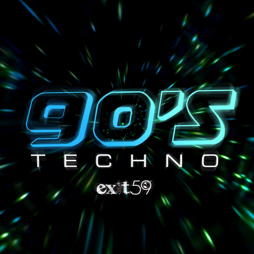 90's Techno Cover Art Blurred Background