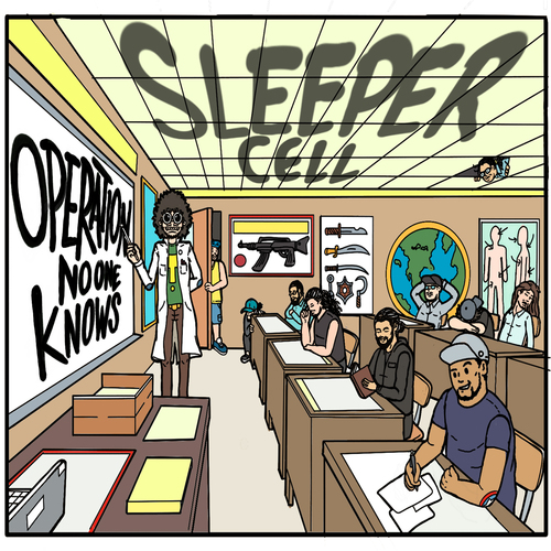 Sleeper Cell Cover Art Blurred Background