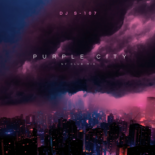 Purple City (NY Club Mix) Cover Art Blurred Background