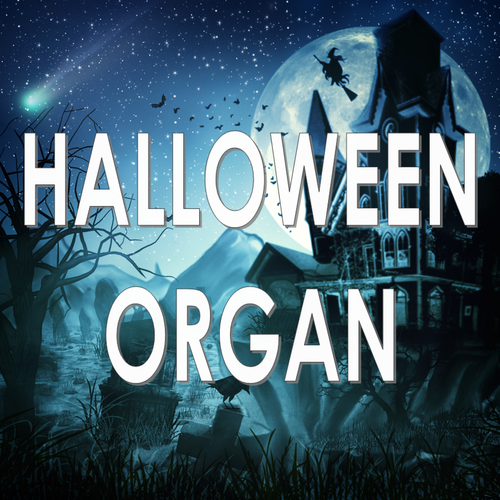 Halloween Organ Cover Art Blurred Background