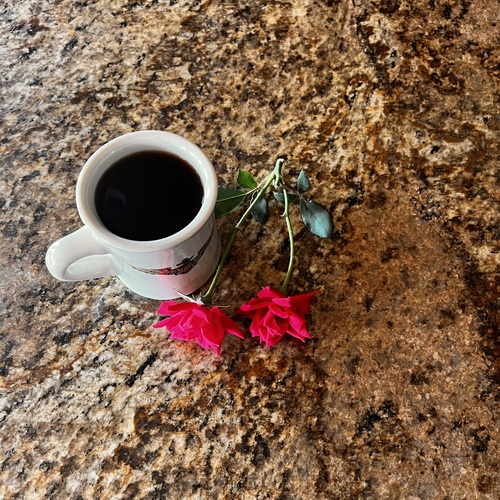 Black Coffee with a Side of Love Cover Art Blurred Background