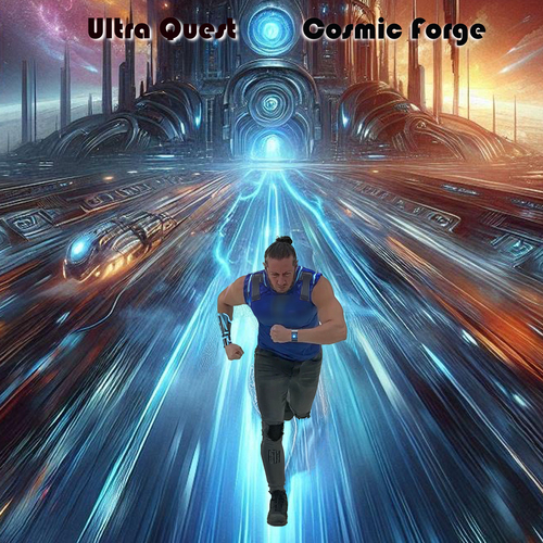 Cosmic Forge Cover Art Blurred Background
