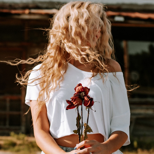 Gas Station Flowers Cover Art Blurred Background