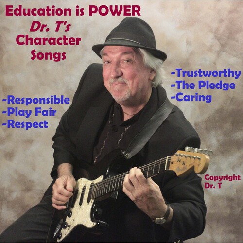 Education Is Power: Dr. T's Character Songs Cover Art Blurred Background