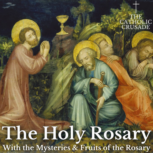 The Holy Rosary (With the Mysteries & Fruits of the Rosary) Cover Art Blurred Background