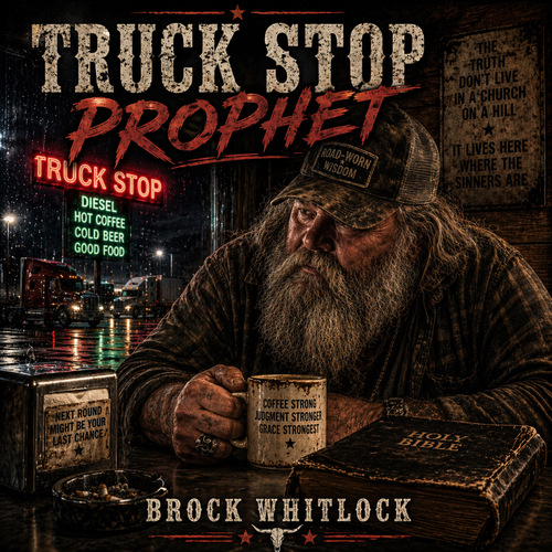 Truck Stop Prophet Cover Art Blurred Background